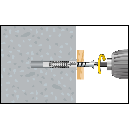 Cheville multi-matériaux avec collerette MZK 6