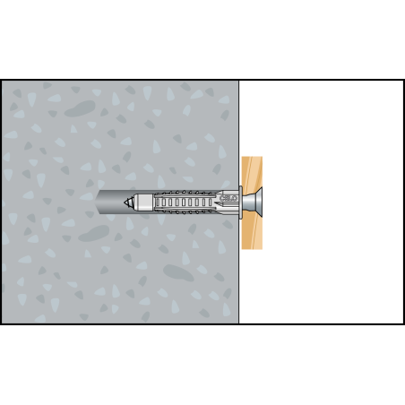 Cheville multi-matériaux avec collerette MZK 6