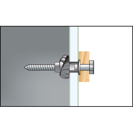 Cheville nylon FX 10 + vis à bois 7,0x65 Réf. FXSZ