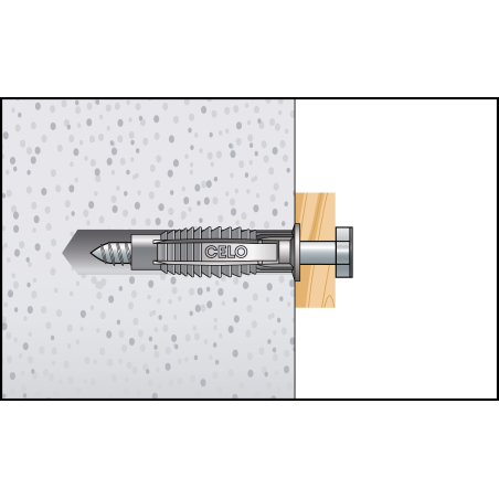 Cheville nylon FX 10 + vis à bois 7,0x65 Réf. FXSZ