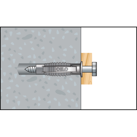 Cheville nylon FX 10 + vis à bois 7,0x65 Réf. FXSZ