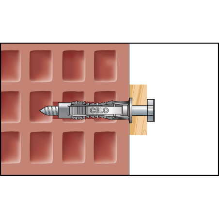 Cheville nylon FX 10 + vis à bois 7,0x65 Réf. FXSZ