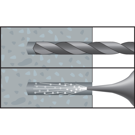 Cheville nylon FX 10 + vis à bois 7,0x65 Réf. FXSZ