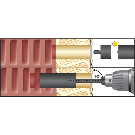 ResiTHERM® 37/120 M12, kit de 2 pièces comprenant le mortier d'injection ResiFIX VY300SF, acier inoxydable A4